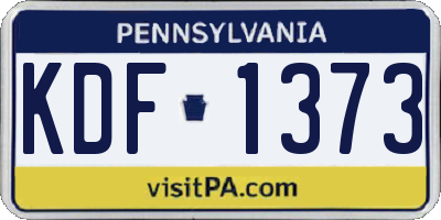 PA license plate KDF1373