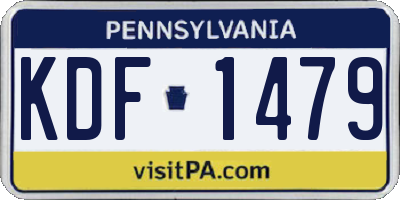 PA license plate KDF1479
