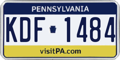 PA license plate KDF1484