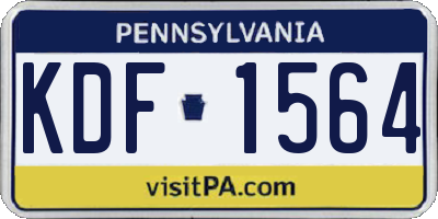 PA license plate KDF1564