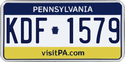 PA license plate KDF1579