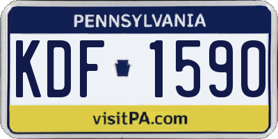 PA license plate KDF1590