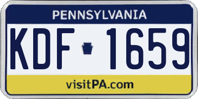 PA license plate KDF1659
