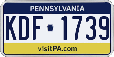 PA license plate KDF1739