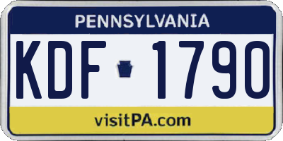 PA license plate KDF1790