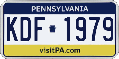 PA license plate KDF1979