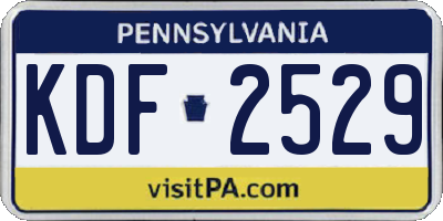 PA license plate KDF2529