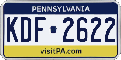 PA license plate KDF2622