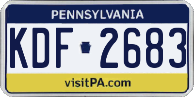 PA license plate KDF2683