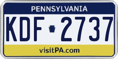 PA license plate KDF2737