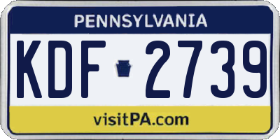 PA license plate KDF2739