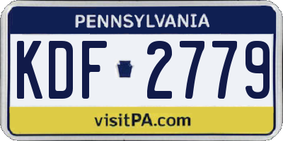 PA license plate KDF2779