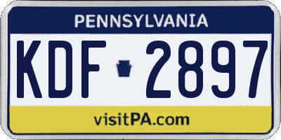 PA license plate KDF2897
