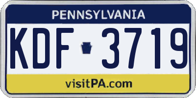 PA license plate KDF3719