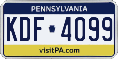 PA license plate KDF4099