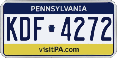 PA license plate KDF4272