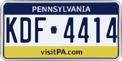 PA license plate KDF4414