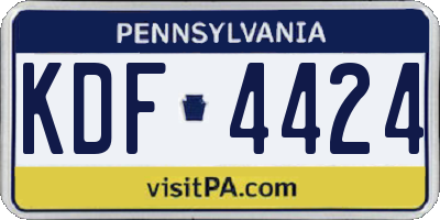 PA license plate KDF4424