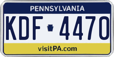 PA license plate KDF4470