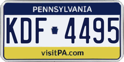 PA license plate KDF4495