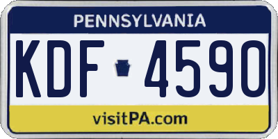 PA license plate KDF4590