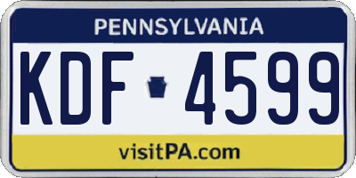 PA license plate KDF4599