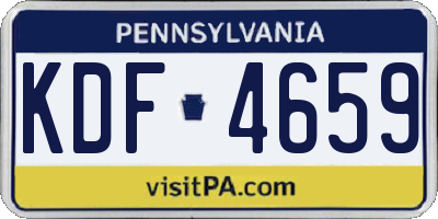 PA license plate KDF4659