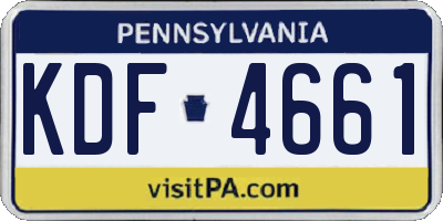 PA license plate KDF4661
