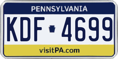 PA license plate KDF4699