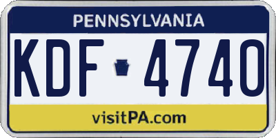 PA license plate KDF4740