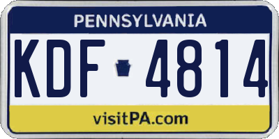 PA license plate KDF4814