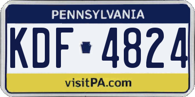 PA license plate KDF4824