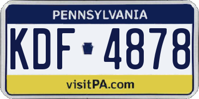 PA license plate KDF4878