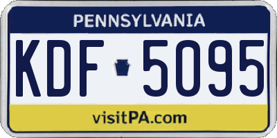PA license plate KDF5095