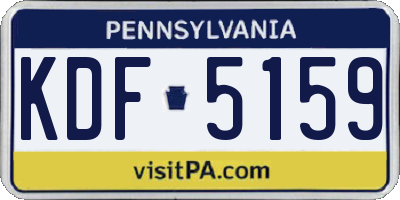 PA license plate KDF5159