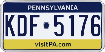 PA license plate KDF5176