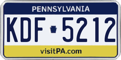 PA license plate KDF5212