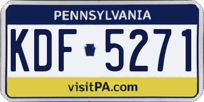 PA license plate KDF5271