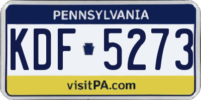 PA license plate KDF5273