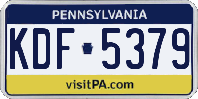 PA license plate KDF5379