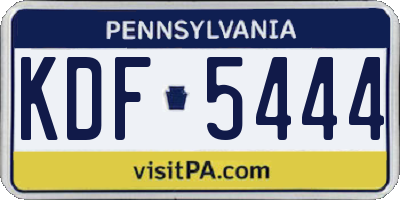 PA license plate KDF5444