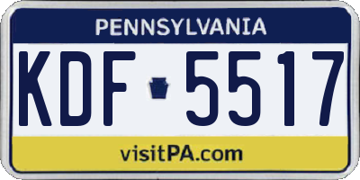 PA license plate KDF5517