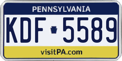PA license plate KDF5589