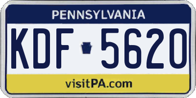 PA license plate KDF5620
