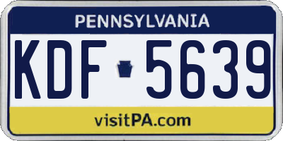 PA license plate KDF5639