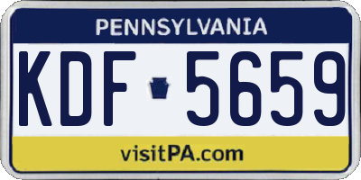 PA license plate KDF5659