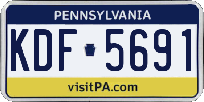 PA license plate KDF5691