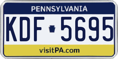 PA license plate KDF5695