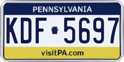 PA license plate KDF5697