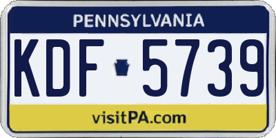 PA license plate KDF5739
